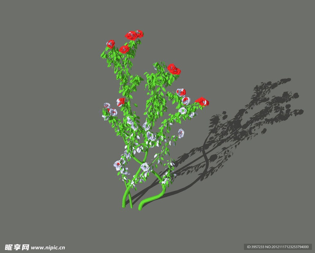 山花精细3D模型