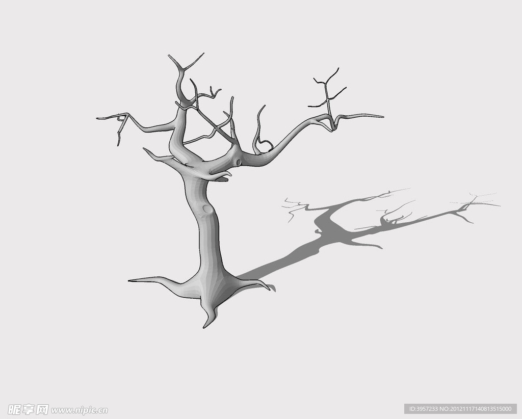 树蔸枝3D模型