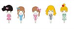 卡通小女孩