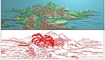 精雕图 山水图 jdp