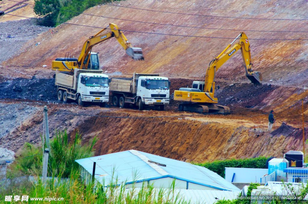 建筑工地 建筑机械