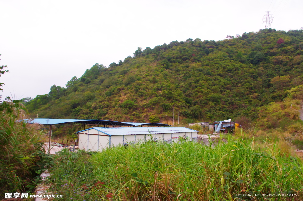 山水风景 建筑工地