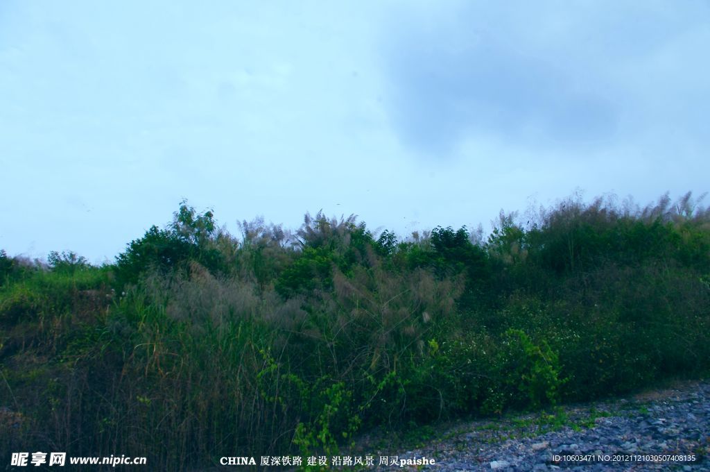 铁路建设 沿路风景