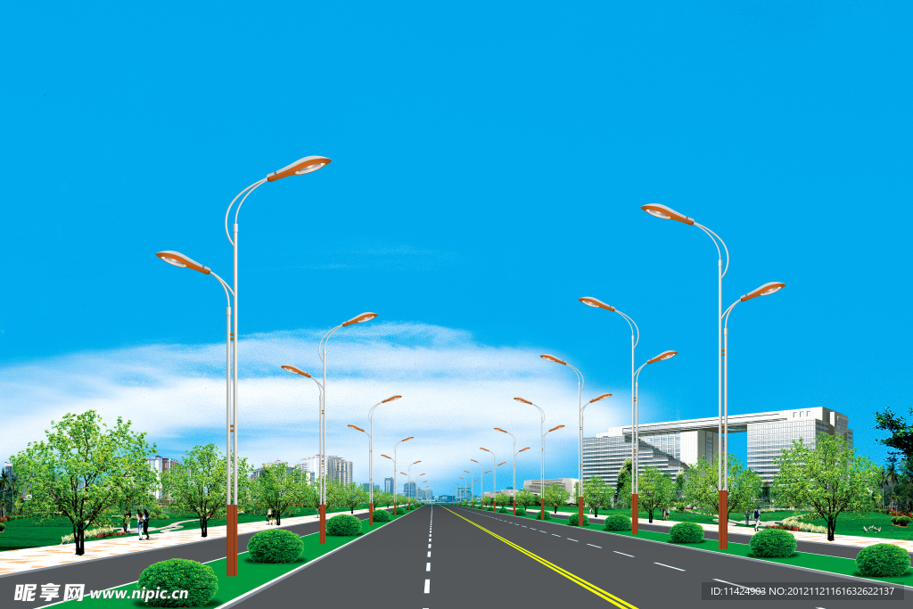 道路照明效果图