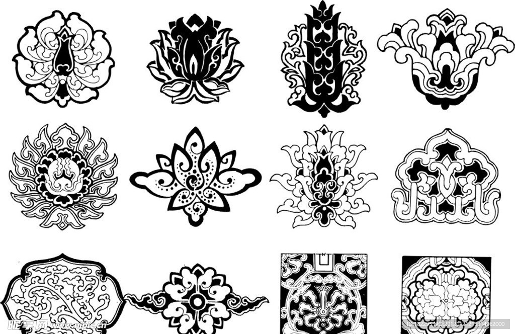 矢量 花纹 花边