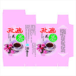 玫瑰花茶包装展开图
