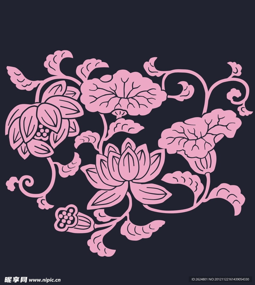 印花图案 绣花