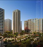 高级住宅小区景观图