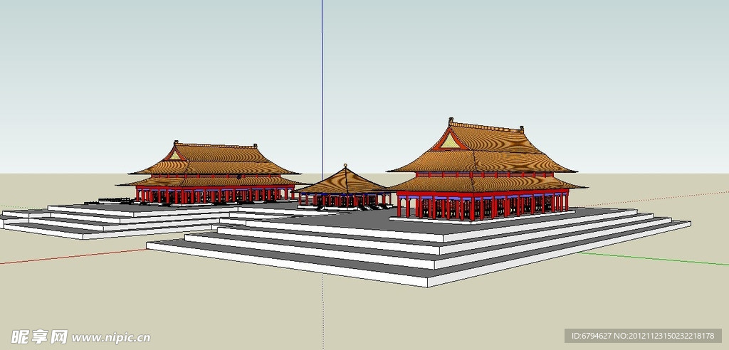 古建模型 北京太和殿