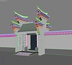古建模型 古典门楼