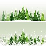 冬季雪花圣诞树