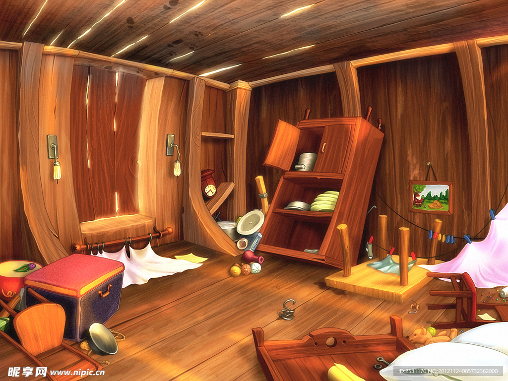 凌乱的小木屋