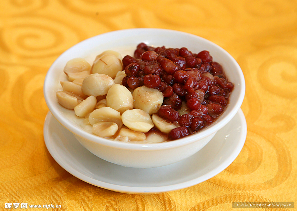 莲子红豆豆腐花