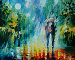 油画 夏天的雨