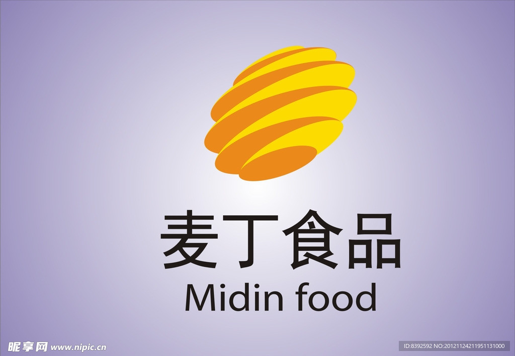 麦丁食品Midin food矢量标志