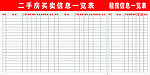 二手房买卖 白板表 租售信息表