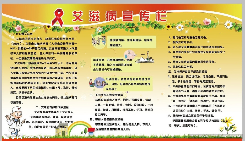 艾滋病宣传栏