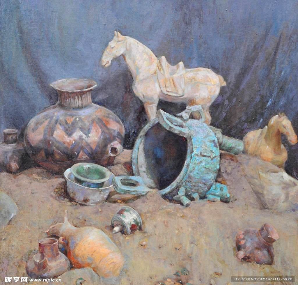 静物陶瓷画