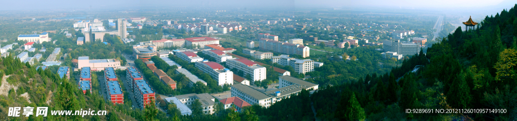 山西省中北大学二龙山俯瞰全景图