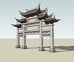 大牌坊3D模型