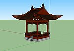 古建模型 歇山方亭