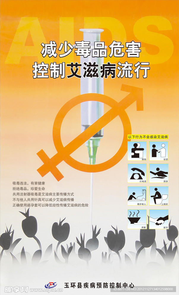 预防艾滋病宣传图
