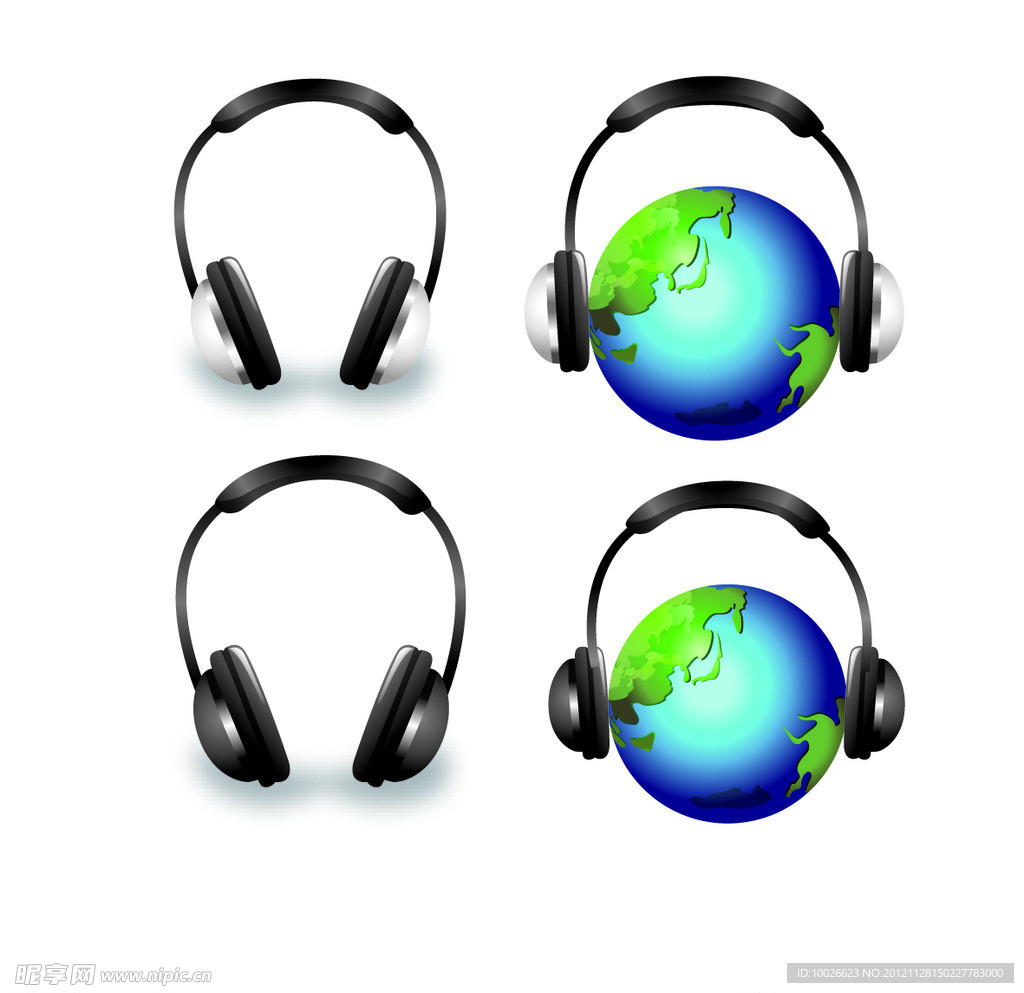 音乐耳机矢量图