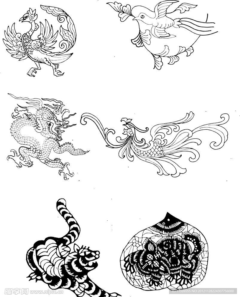 动物矢量图案