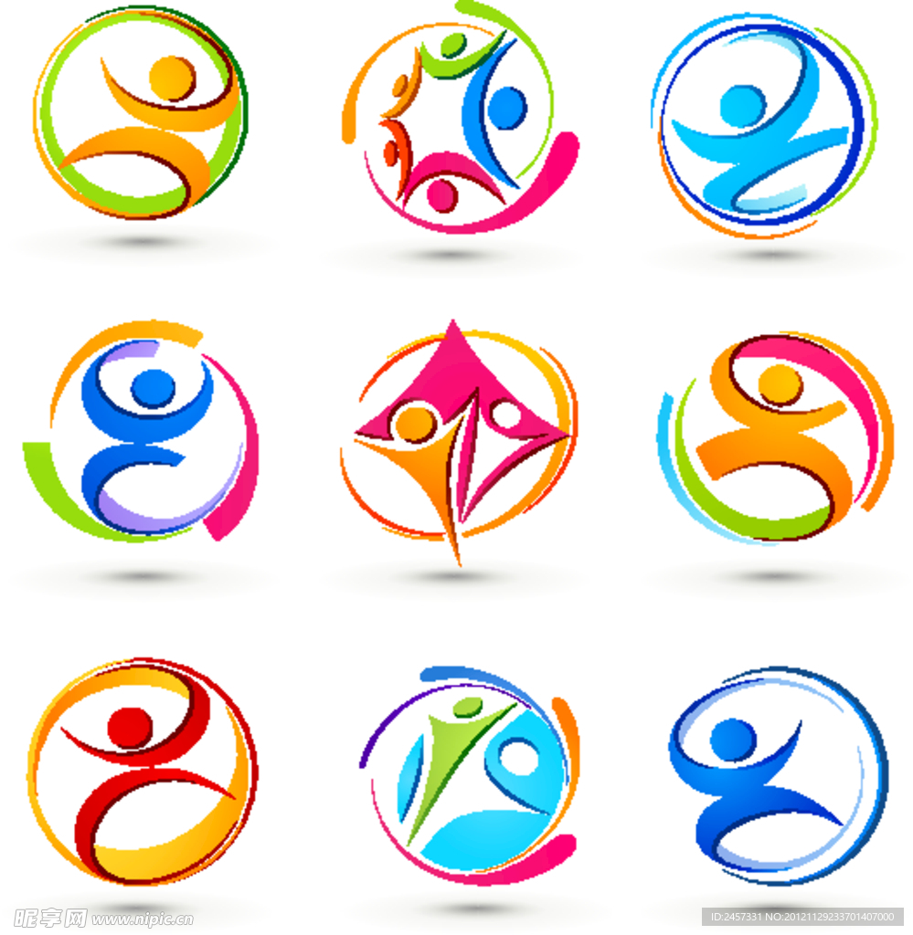 3d人形logo