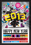 2013新年派对海报 新年背景