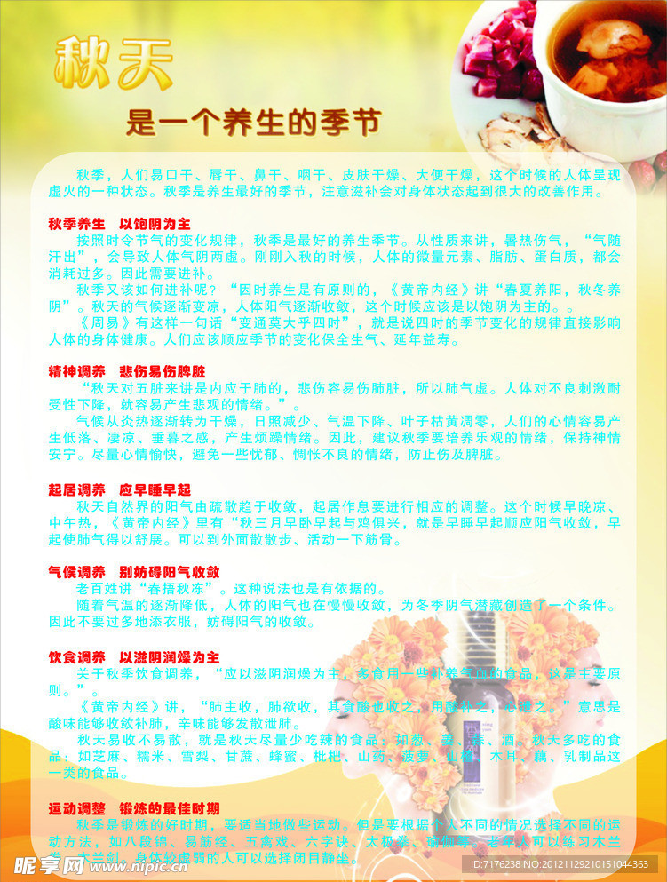 秋季养生海报