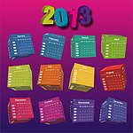 2013 日历设计 年历卡