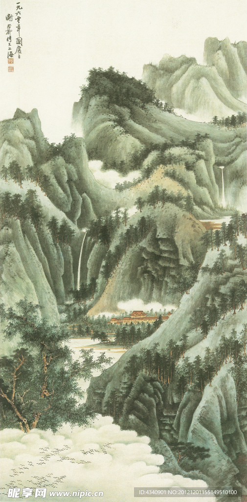 林泉山色图