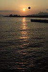 香港维多利亚港湾夕阳