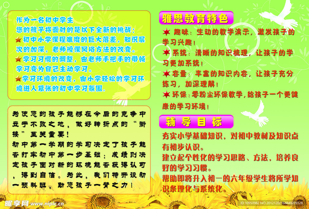 学校宣传单