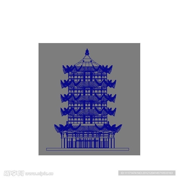 黄鹤楼3D模型