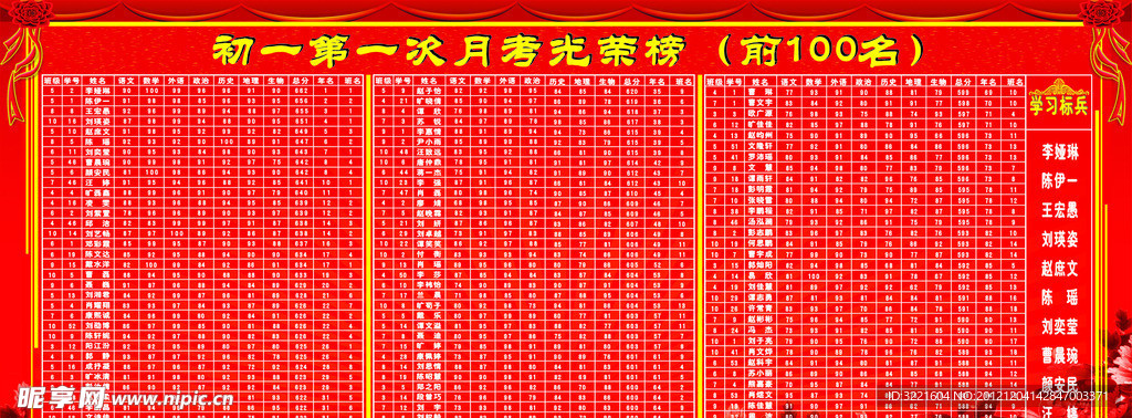 光荣榜