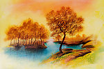 秋天油画