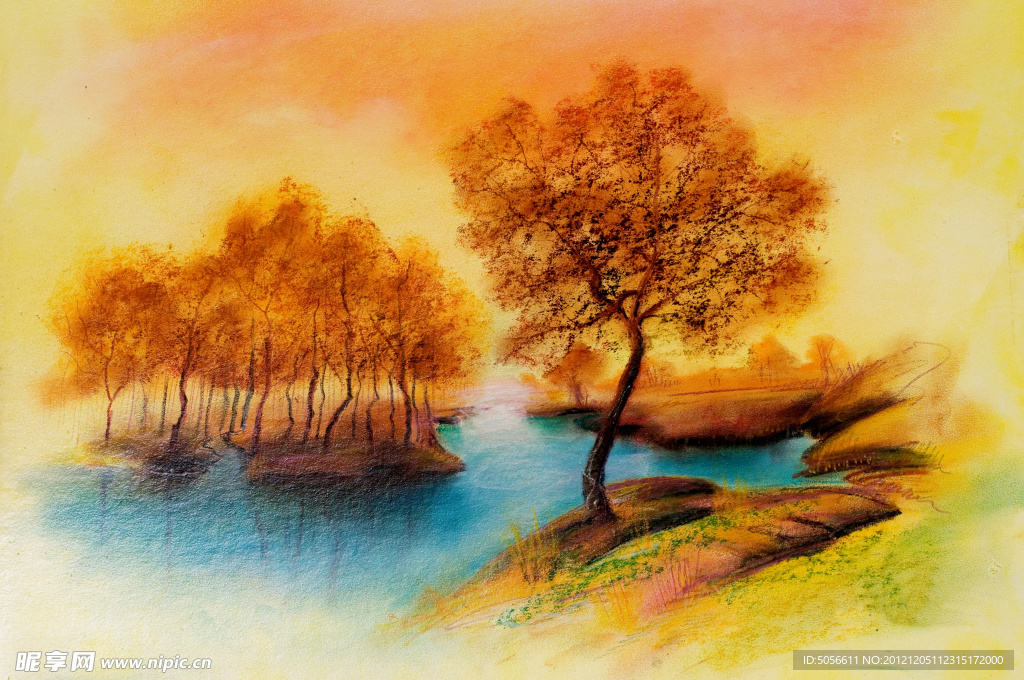 秋天油画