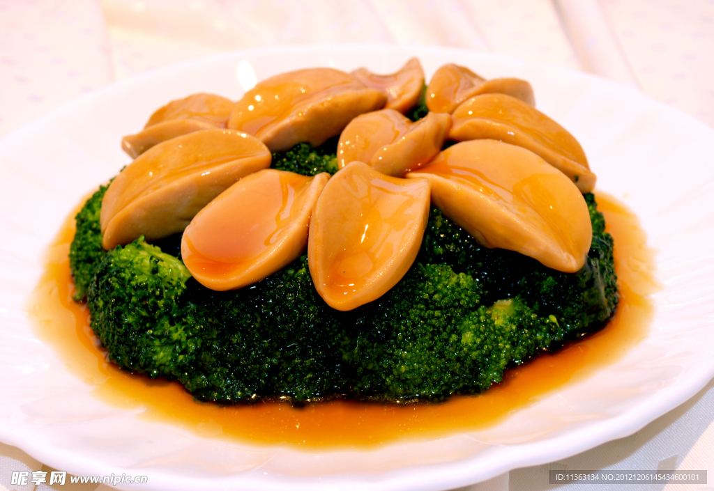 碧绿黄金鲍 美食