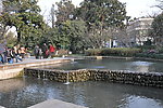 西湖岸边的水池