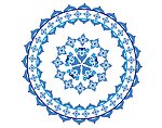 青花圆盘图案