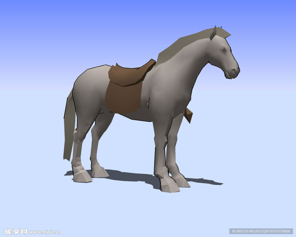 白龙马3D模型
