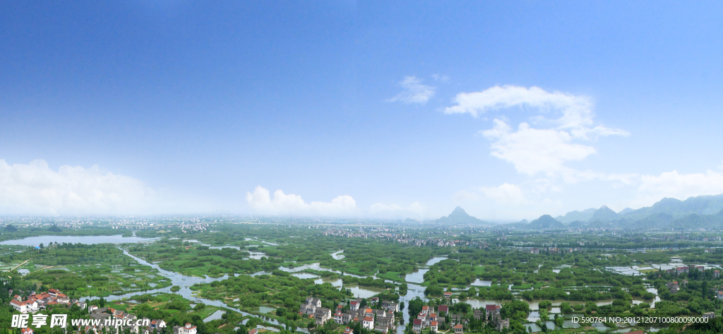 德清下渚湖风景区全景