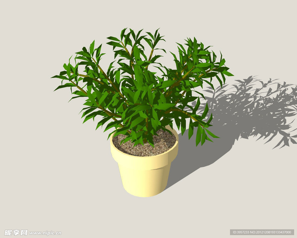 盆景精细3D模型