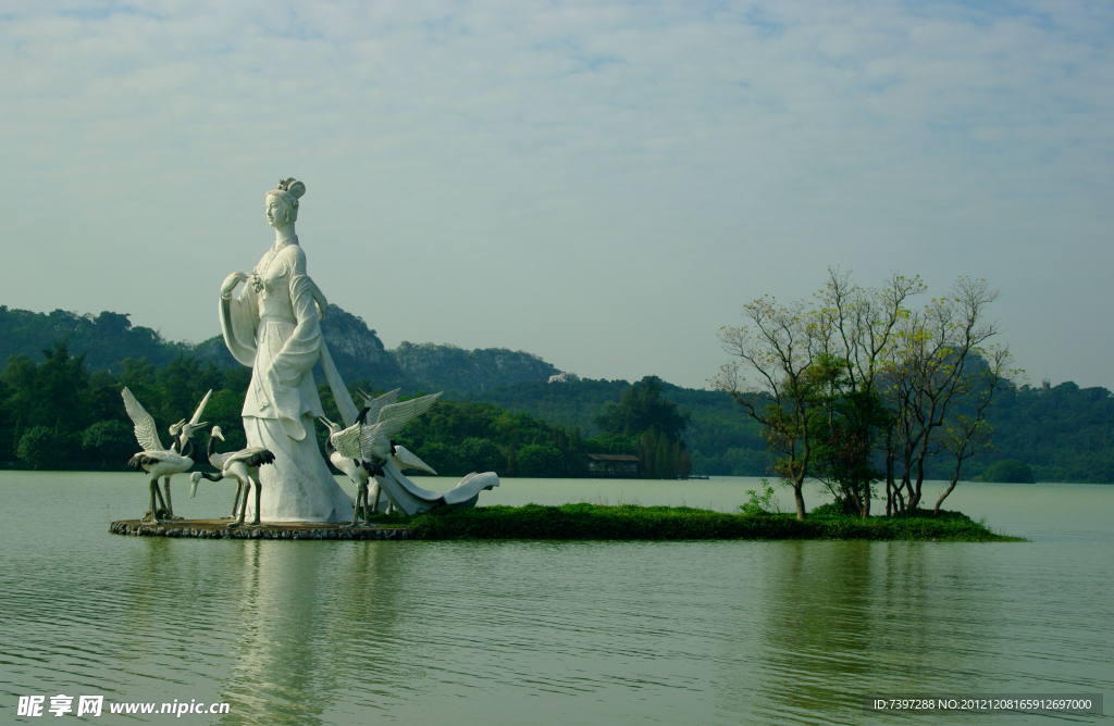 仙女湖 仙女像 近景