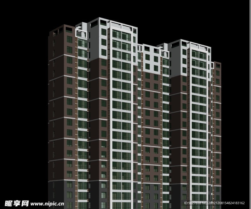 高层 住宅楼模型3D