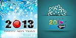 2款精美2013年雪花设计模版