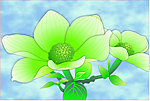 绿色花