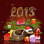 2013字蛇年新年背景